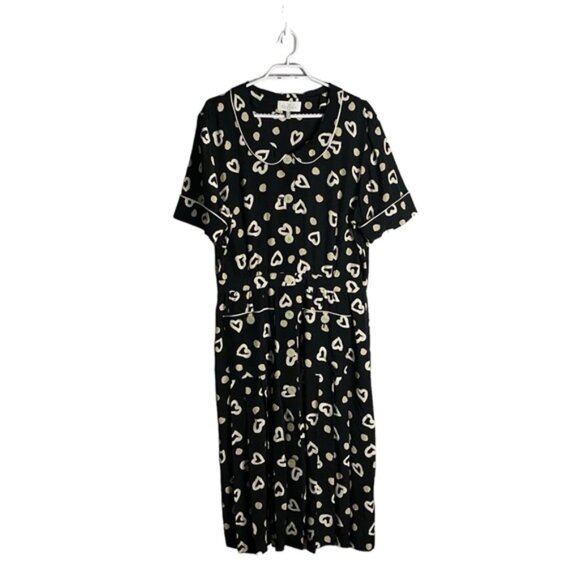 Elegance Paris Vintage Women's Polka Dot/Hearts Print Dress - Picture 1 of 8